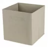Cube intissé Panier de rangement 29 litres beige clair Urban Living