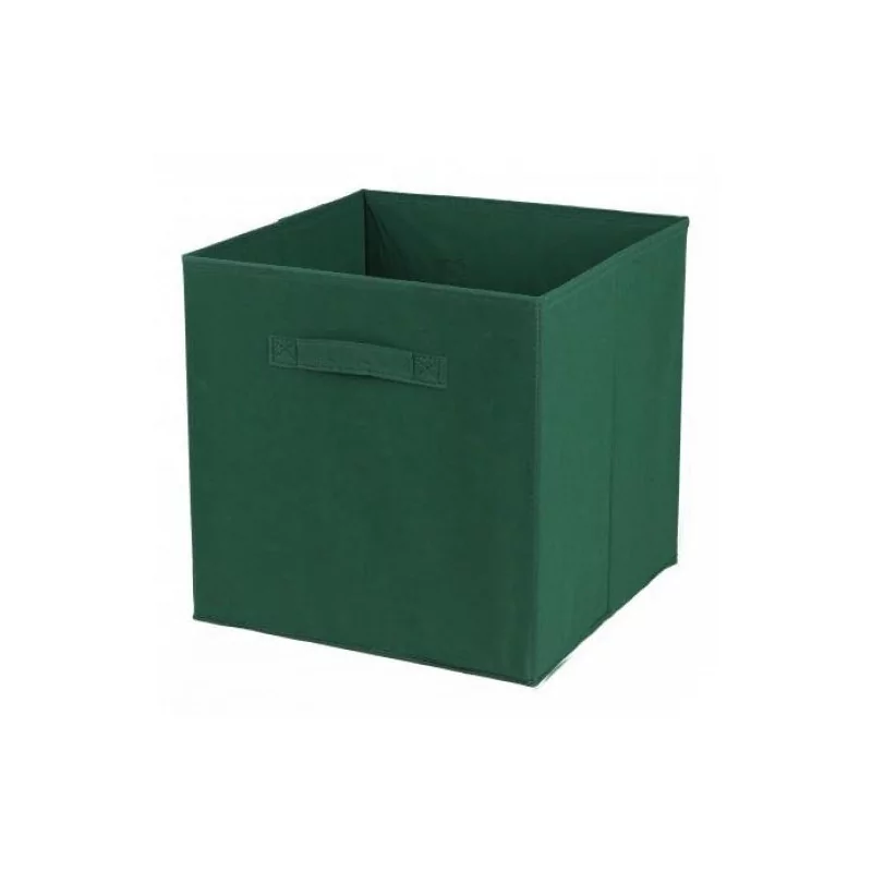 Cube intissé Panier de rangement 29 litres vert foncé Urban Living Cube intissé Panier de rangement 29 litres vert foncé Urban Living