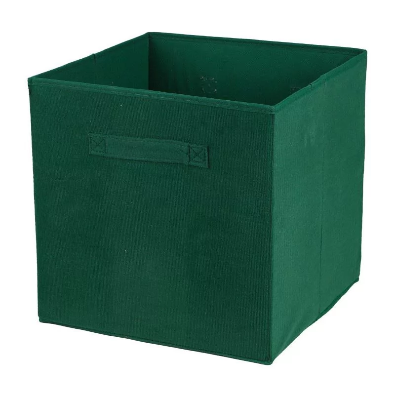 Cube velours côtelé Panier de rangement 29 litres vert Urban Living Cube velours côtelé Panier de rangement 29 litres vert Urban Living
