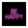 Lampe Néon Rose "Be Happy" - Décoration Lumineuse Joyeuse