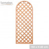 TREILLIS EN BOIS NATUREL ARRONDI 60XH150