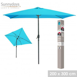 PARASOL 2X3MTR INCLI TURQUOISE