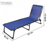 BAIN DE SOLEIL BLEU MARINE PLIANT