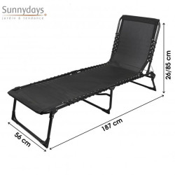 Bain de Soleil Pliant Noir