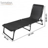 BAIN DE SOLEIL NOIR PLIANT