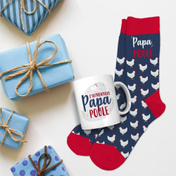COFFRET MUG CHAUSSETTES "PAPA POULE"
