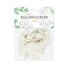BALLONS COEURS "VIVE LES MARIES" X8