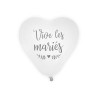 BALLONS COEURS "VIVE LES MARIES" X8 BALLONS COEURS "VIVE LES MARIES" X8