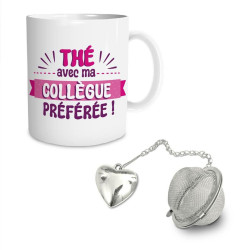 COFFRET MUG BOULE A THE "COLLEGUE"