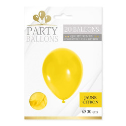 BALLONS JAUNE CITRON X20