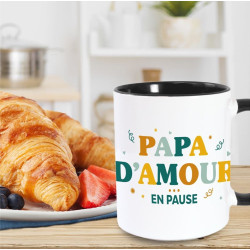 MUG NOIR PAPA D AMOUR