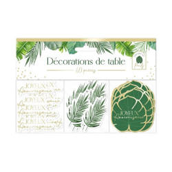 TRIO DECO DE TABLE 60PCS TROPICAL PARTY