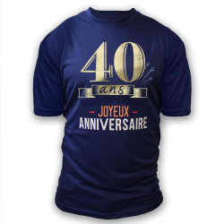 T-SHIRT A DEDICACER HOMME 40 ANS