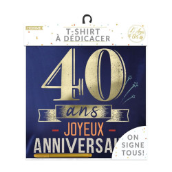 T-SHIRT A DEDICACER HOMME 40 ANS
