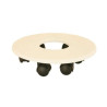 'SUPPORT 6 ROULETTES D33 BLANC