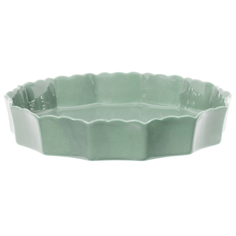 Plat Tarte Charlotte Vert D31cm Plat Tarte Charlotte Vert D31cm