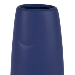 VASE X2 FACE INDIGO+ECRU H30CM