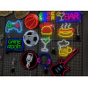 DECO LUMINEUSE "CASQUE GAMER" LED 23X3X1