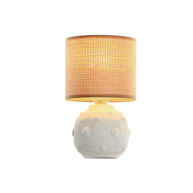 LAMPE CERAMIQUE BLANC "CRATERE LUNAIRE"