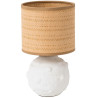 LAMPE CERAMIQUE BLANC "CRATERE LUNAIRE"