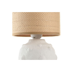 LAMPE CERAMIQUE BLANC "CRATERE LUNAIRE"