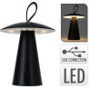 LAMPE DE TABLE RECHARGEABLE NOIRE