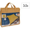 TOILE D'OMBRAGE CARRÉE 3M OCRE
