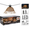 GUIRLANDE DE FETES EN ROTIN 6 LAMPES GUIRLANDE DE FETES EN ROTIN 6 LAMPES