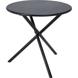 PETITE TABLE EN ACIER NOIR D48X48CM