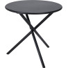 PETITE TABLE EN ACIER NOIR D48X48CM