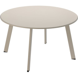 TABLE BASSE RONDE D70XH40CM BEIGE MAT