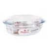 PLAT VERRE OVAL + COUV 4L