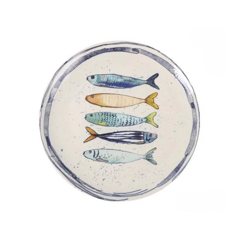 Assiette plate Poisson Peixe D26cm Assiette plate Poisson Peixe D26cm