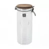 Bocal en verre 1300ml avec couvercle en bois