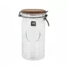 Bocal en verre 1000ml avec couvercle en bois