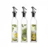 Anna 250ml glazen oliekannetje met olijfmotief (willekeurig patroon)