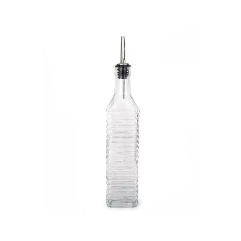 Huilier verre 500ml Anna - Verre transparent strié avec bec verseur Huilier verre 500ml Anna - Verre transparent strié avec bec verseur