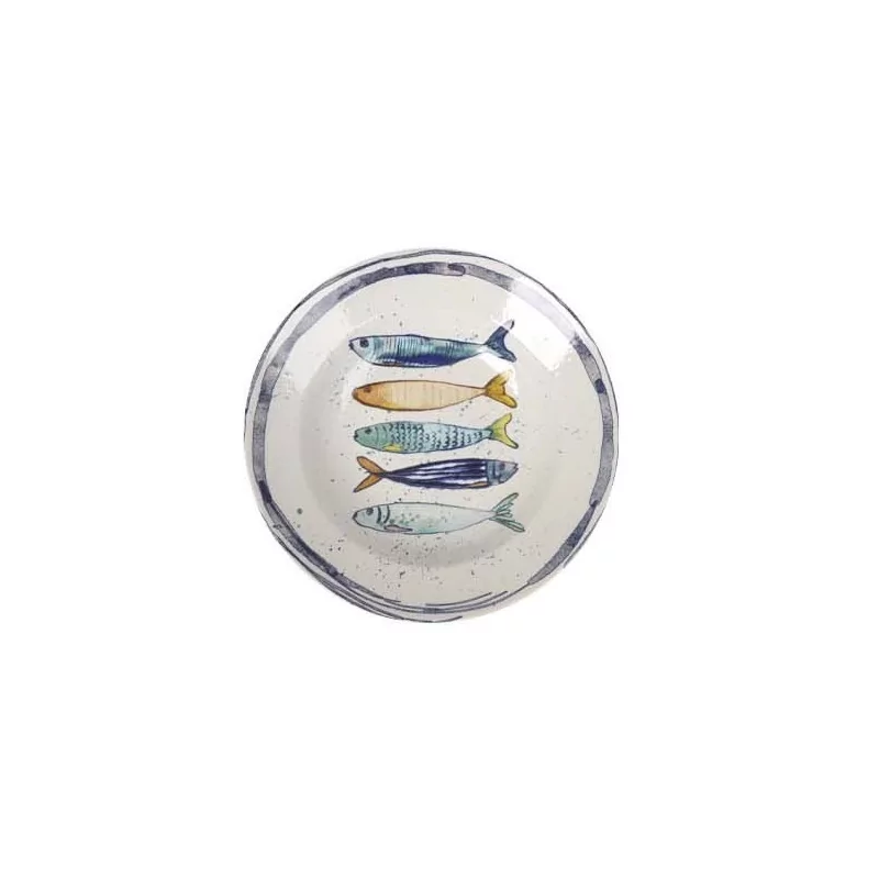 Piatti di carta a forma di pesce, diametro 23 cm, confezione da 8