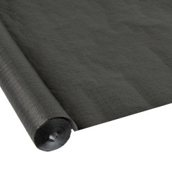 NAPPE NOIR EN PAPIER GAUFRE 1,18X15M