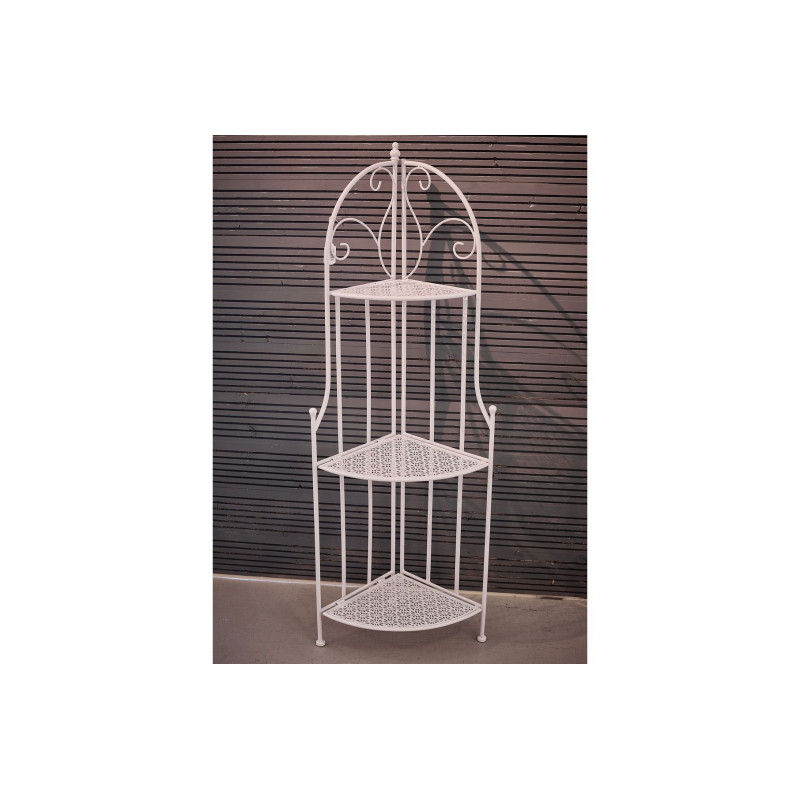 Etagère METAL d'angle 3 plateaux 30,48x3