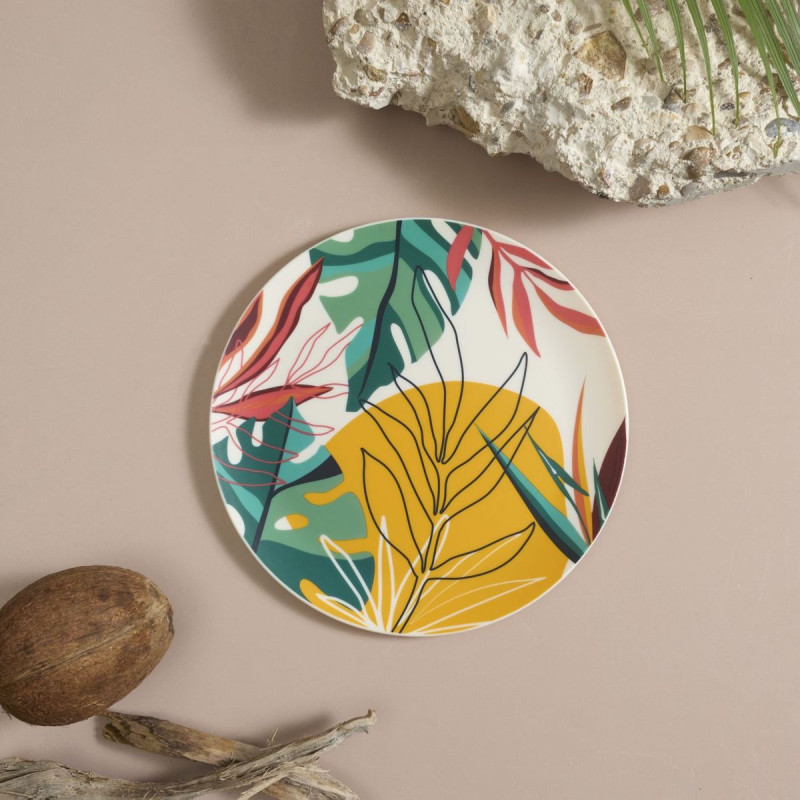 ASSIETTE PLAST PARADIS EXOTIQUE D26C