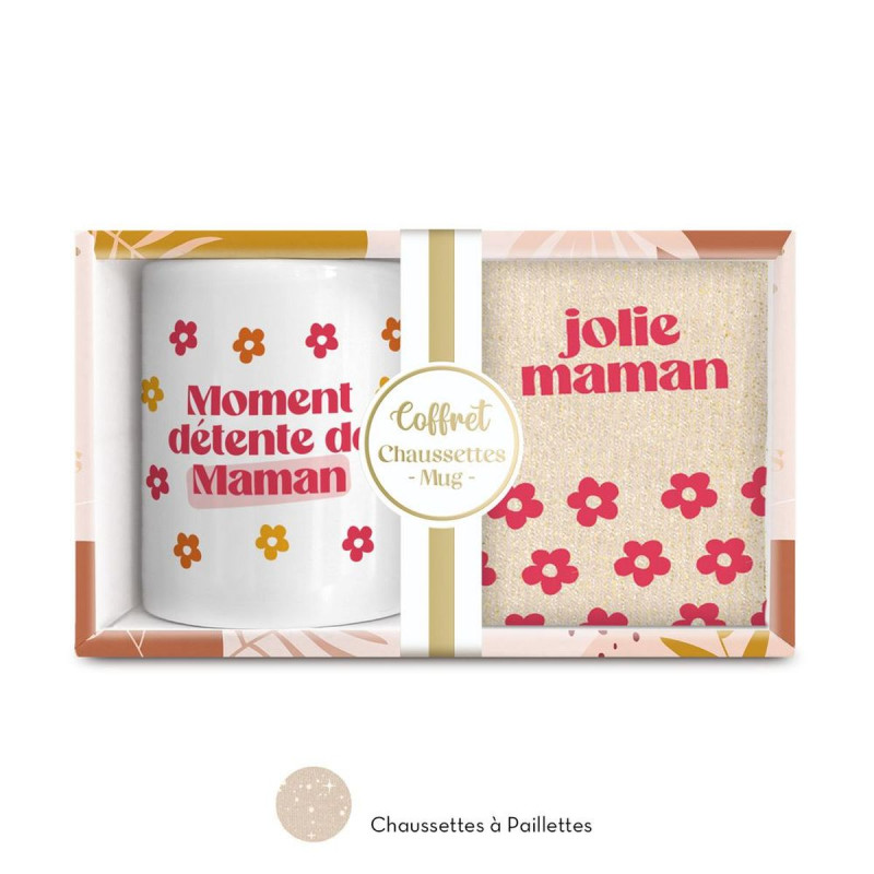 COFFRET MUG/CHAUSSETTES JOLIE MAMAN COFFRET MUG/CHAUSSETTES JOLIE MAMAN
