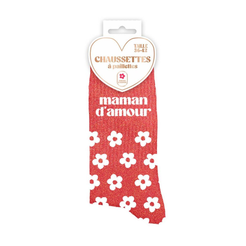 CHAUSSETTES PAILLETTES MAMAN D AMOUR
