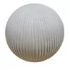 Boule Décorative Jardin Blanche Striée D24.5cm