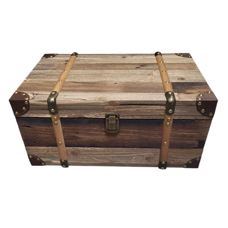 BAULE DRITTO GM "LEGNO" L 45X30 H19CM