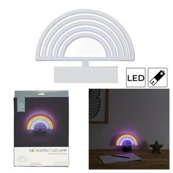 LAMPE LED EFFET NEON ARC EN CIEL A PILES