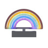 LAMPE LED EFFET NEON ARC EN CIEL A PILES