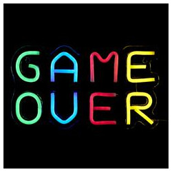LAMPE LED EFFET NEON GAME OVER USB