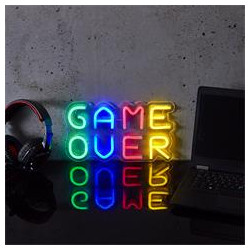 LAMPE LED EFFET NEON GAME OVER USB