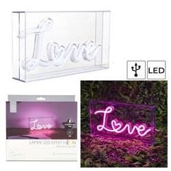 LAMPE LED EFFET NEON "LOVE" ACRYLIQUE